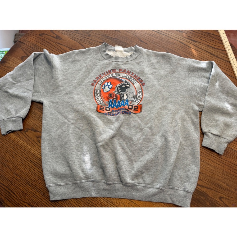 Vintage Lee Heavyweight Parkview Panthers State Champions Sweatshirt Gray XL